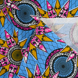 Eindhoven Rose y Ochre Blue Eindhoven Estampado de algodón