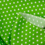 Star printed cotton 1cm pistachio green