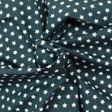 Star printed cotton 1cm anthracite gray