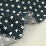 Star printed cotton 1cm anthracite gray