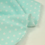 Star printed cotton 1cm aqua
