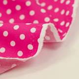 Coton imprimé pois 6mm fuchsia