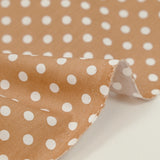 Coton imprimé pois 6mm café