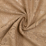 Maille dentelle effet crochet polycoton carré en macramé beige