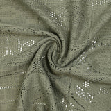 Maille dentelle effet crochet polycoton carré en macramé sauge