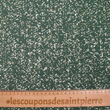Maille crêpe imprimée granite fond vert foncé