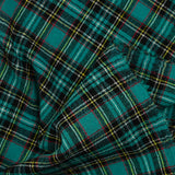 Étamine de 100% laine tartan fond vert