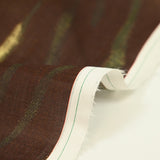 Animal print cotton voile with brown background