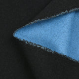 Laine contrecollée noir envers bleu