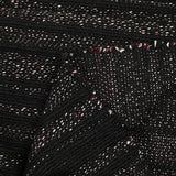 Fancy wool blend striped black background
