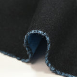 Laine contrecollée noir envers bleu