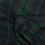 Tartan tissé-teint vert et marine