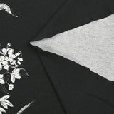 Jersey de viscose imprimé bouquet floral fond noir