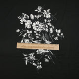 Jersey de viscose imprimé bouquet floral fond noir