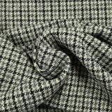 100% Laine vierge pied-de-poule noir et gris
