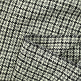100% Laine vierge pied-de-poule noir et gris