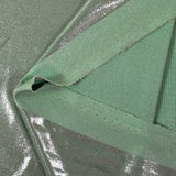 Jersey de polyester lamé argent fond vert d'eau