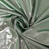 Jersey de polyester lamé argent fond vert d'eau