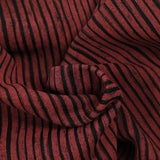 Brick striped polyviscose jersey