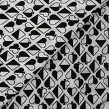 Maille crêpe imprimée jeu de cartes fond blanc