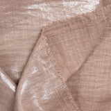 Twill de polyester lamé argent fond vieux rose