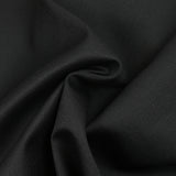 Raven black 100% wool heat-sealed twill tailoring fabric