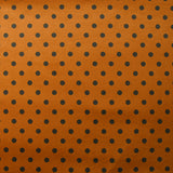 Velours ras imprimé pois fond orange brûlé