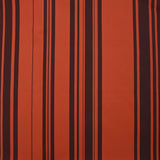Coton fin imprimé rayures rouge orangé et marron