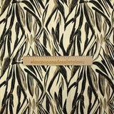 Twill de viscose imprimé feuillage taupe fond écru