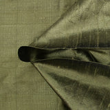 100% olive silk dupion