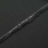 Black Bergamo twill wool blend suit fabric