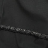 Black Bergamo twill wool blend suit fabric