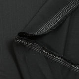 Black Bergamo twill wool blend suit fabric
