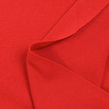 Jersey de coton côtelé rouge