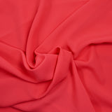 Coral polyester crepe de chine