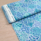 Coton liberty ® Aspley Tile bleu au mètre