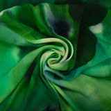 Viscose imprimée brume fond vert