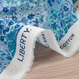 Coton liberty ® Aspley Tile bleu au mètre