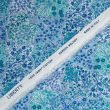 Coton liberty ® Aspley Tile bleu au mètre