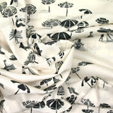 Cotton printed beach ecru background