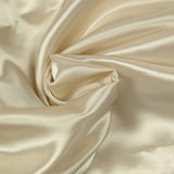 Platinum blonde polyester satin crepe