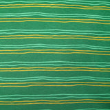 Sweat envers doudou rayé jaune et vert d'eau fond vert prairie