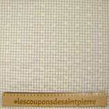Cotton Vichy embroidered greige background