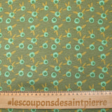 Sudadera de peluche Summer Buds en verde agua y fondo caqui ocre