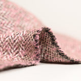 Laine mélangée chevron rose et marron