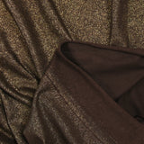 Jersey de viscose fin irisé mordoré fond marron