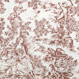 Cotton Printed Jouy Brown Canvas