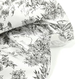 Coton imprimé toile de jouy noir