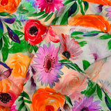 Viscose imprimée bouquet de fleurs multicolore