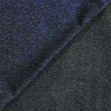 Fine iridescent electric blue jersey with black background